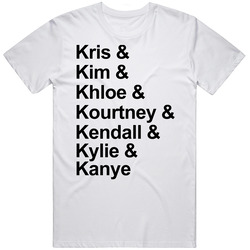 Kris & Kim & Khloe & Kourtney Retro Graphic Unisex Cotton White Classic T Shirt