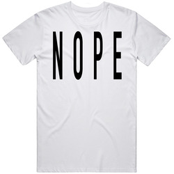 Nope White Retro Graphic Unisex Cotton White Classic T Shirt