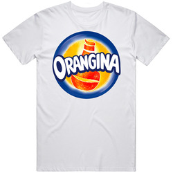 Orangina Orange Soda Pop Drink Logo Retro Graphic Unisex Cotton White Classic T Shirt