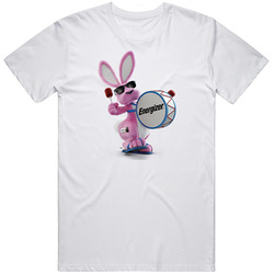 Energizer Bunny Battery Icon Mascot Logo Fan Retro Graphic Unisex Cotton White Classic T Shirt