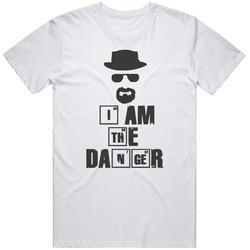 I Am The Danger Breaking Bad Retro Graphic Unisex Cotton White Classic T Shirt