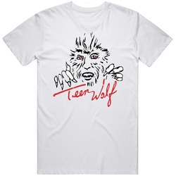 Teen Wolf Red Eye Retro Graphic Unisex Cotton White Classic T Shirt