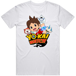 Yo-kai Watch Tee Retro Graphic Unisex Cotton White Classic T Shirt