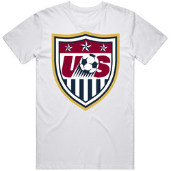 Usa Soccer America Retro Graphic Unisex Cotton White Classic T Shirt