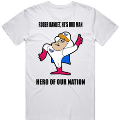 Roger Ramjet Old 60s Cartoon Retro Graphic Unisex Cotton White Classic T Shirt