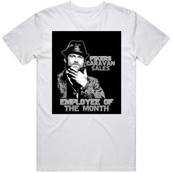 Pikers Caravan Employee of the Month Snatch JOE Retro Graphic Unisex Cotton White Classic T Shirt