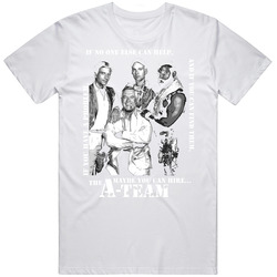 The A Team retro vintage funny KOTZ.jpg Retro Graphic Unisex Cotton White Classic T Shirt