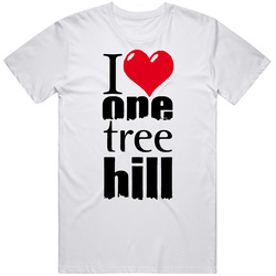 I Love Heart One Tree Hill Retro Graphic Unisex Cotton White Classic T Shirt
