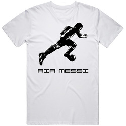 Air Lionel Messi Soccer Superstar Argentina Barcelona Retro Graphic Unisex Cotton White Classic T Shirt