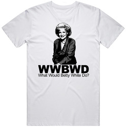 Betty White Golden Girls Super Bowl Retro Graphic Unisex Cotton White Classic T Shirt