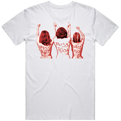 Pussy Riot Rebel Retro Graphic Unisex Cotton White Classic T Shirt