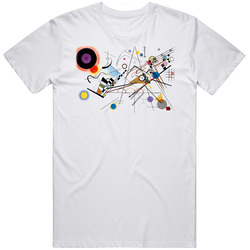 Kandinsky's Composition Vii Painting Retro Graphic Unisex Cotton White Classic T Shirt