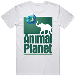 Animal Planet Nature Tv Show Retro Graphic Unisex Cotton White Classic T Shirt
