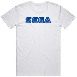 Sega Logo Retro Graphic Unisex Cotton White Classic T Shirt