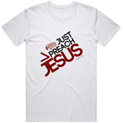 Just Preach Jesus Retro Graphic Unisex Cotton White Classic T Shirt