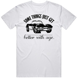 1966 Chevrolet Corvette 427 Better With Age Vintage Car Retro Graphic Unisex Cotton White Classic T Shirt