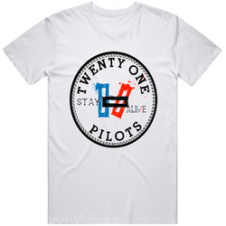 21stayalive Uni White Retro Graphic Unisex Cotton White Classic T Shirt