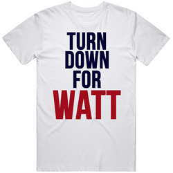 Turn Down For Watt J J Watt Houston Mvp Football Retro Graphic Unisex Cotton White Classic T Shirt