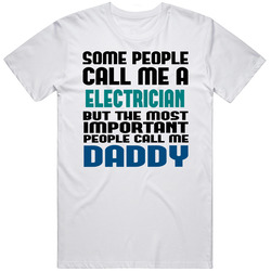 Electrician  Some People Call Me Occupation Retro Graphic Unisex Cotton White Classic T Shirt