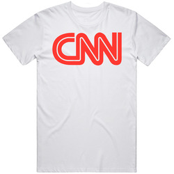Cnn Tv Channel Cool Television Station Logo Retro Graphic Unisex Cotton White Classic T Shirt