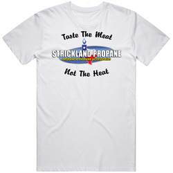 Strickland Propane Retro Graphic Unisex Cotton White Classic T Shirt