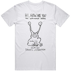 Daniel Johnston Hi How Are You Retro Graphic Unisex Cotton White Classic T Shirt