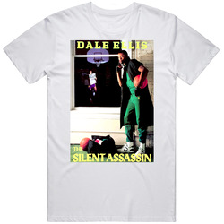 Retro 1980s Dale Ellis The Silent Assassin Retro Graphic Unisex Cotton White Classic T Shirt