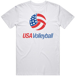 Volleyball America Usa Retro Graphic Unisex Cotton White Classic T Shirt