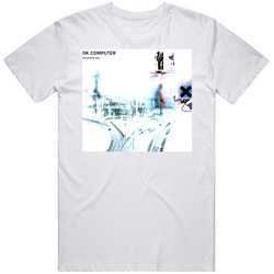 Ok Computer Album Radiohead Retro Graphic Unisex Cotton White Classic T Shirt