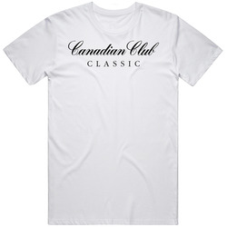 Canadian Club Whiskey Logo Retro Graphic Unisex Cotton White Classic T Shirt