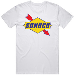 Sunoco Gas T-Shirt racing swag t-shirt retro style NASCAR F1 INDY Retro Graphic Unisex Cotton White Classic T Shirt