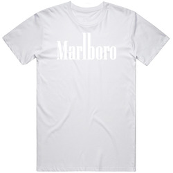 Marlboro Cigarettes Retro Graphic Unisex Cotton White Classic T Shirt