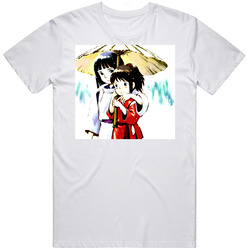 Spirited Away Movie Retro Graphic Unisex Cotton White Classic T Shirt