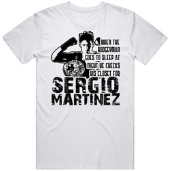 Sergio Martinez Boxing Champ World Retro Graphic Unisex Cotton White Classic T Shirt
