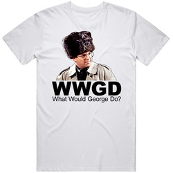 George Costanza Seinfeld Retro Graphic Unisex Cotton White Classic T Shirt