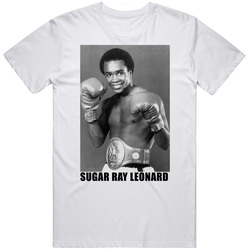 Sugar Ray Leonard Boxing Retro Graphic Unisex Cotton White Classic T Shirt