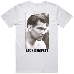 Jack Dempsey Boxing Retro Graphic Unisex Cotton White Classic T Shirt