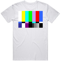 Sheldon Cooper Tv Coloured Bars Retro Graphic Unisex Cotton White Classic T Shirt