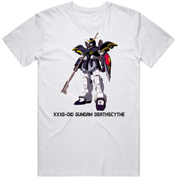 Gundam Wing Model Xxxg 01d Gundam Deathscythe Retro Graphic Unisex Cotton White Classic T Shirt