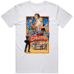 Chuck Tv Show Retro Graphic Unisex Cotton White Classic T Shirt