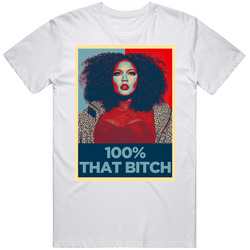 100 Percent That Btch Lizzo Hope Retro Graphic Unisex Cotton White Classic T Shirt