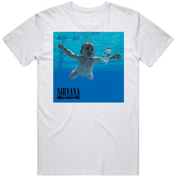 Nirvana Nevermind Retro Graphic Unisex Cotton White Classic T Shirt