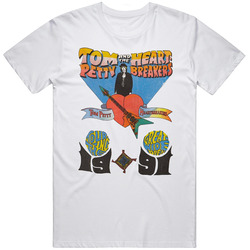 Alessandra Ambrosio Tom Petty And The Heartbreakers Retro Graphic Unisex Cotton White Classic T Shirt