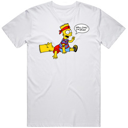 Bart Simpson The Simpsons Grateful Dead Hey I'm Dead Gift Retro Graphic Unisex Cotton White Classic T Shirt