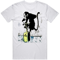 Jessie Eisenberg Lex Luthor Trending Monkey With Explosive  T Shirts.png Retro Graphic Unisex Cotton White Classic T Shirt