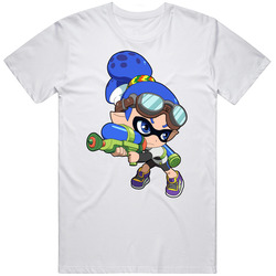 Splatoon - Inkling Boy - White Retro Graphic Unisex Cotton White Classic T Shirt