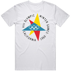 Squaw Valley California Winter Olympics 1960 Retro Logo Sport Event Retro Graphic Unisex Cotton White Classic T Shirt