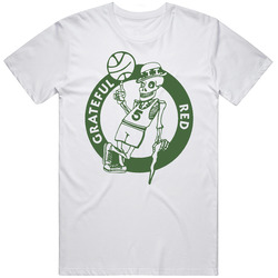 Grateful Red Popular Basketball Retro Graphic Unisex Cotton White Classic T Shirt
