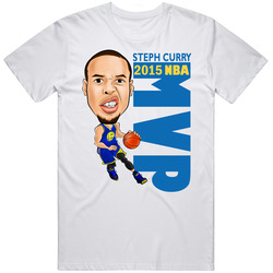 Mvp Stephen Curry 2015 Tee Retro Graphic Unisex Cotton White Classic T Shirt