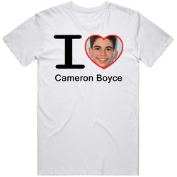 I Heart Love Cameron Boyce Retro Graphic Unisex Cotton White Classic T Shirt